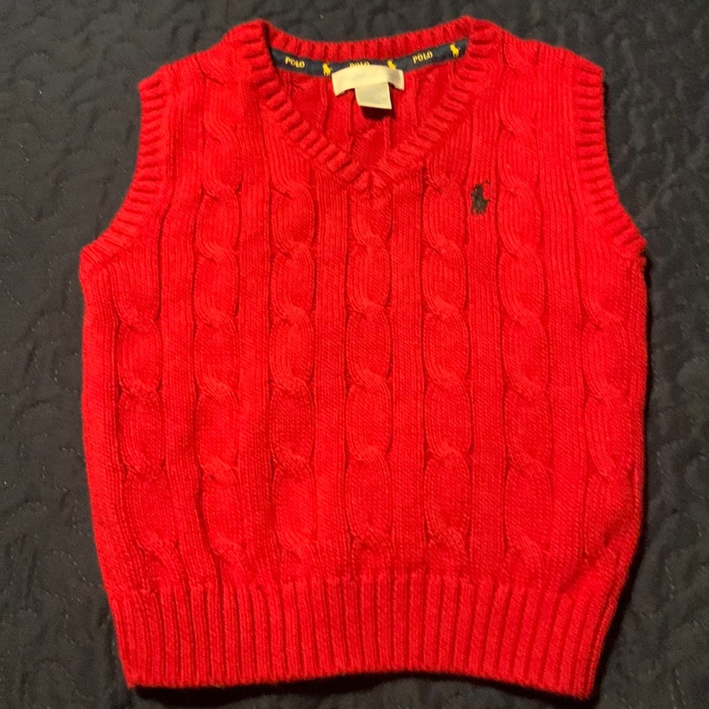 Red Ralph Lauren Sweater vest.